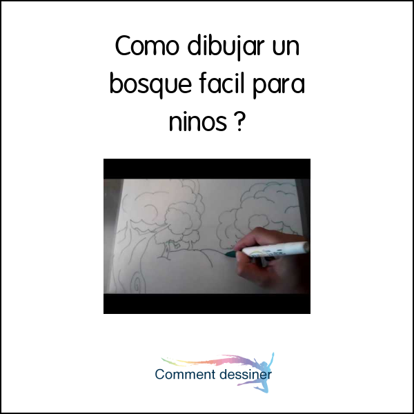 Como dibujar un bosque facil para niños